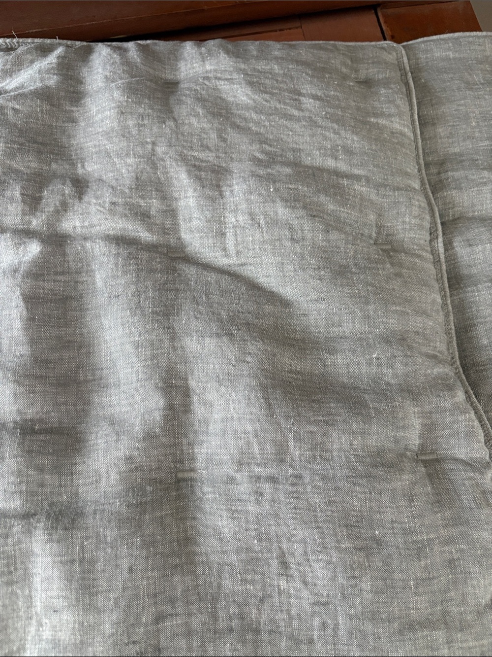 Pottery Barn Light Gray Linen Standard Pillow Shams
